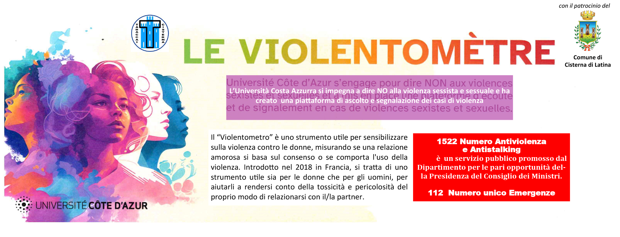 Cisterna, il “violentometro” il vademecum per combattere la violenza sulle donne.